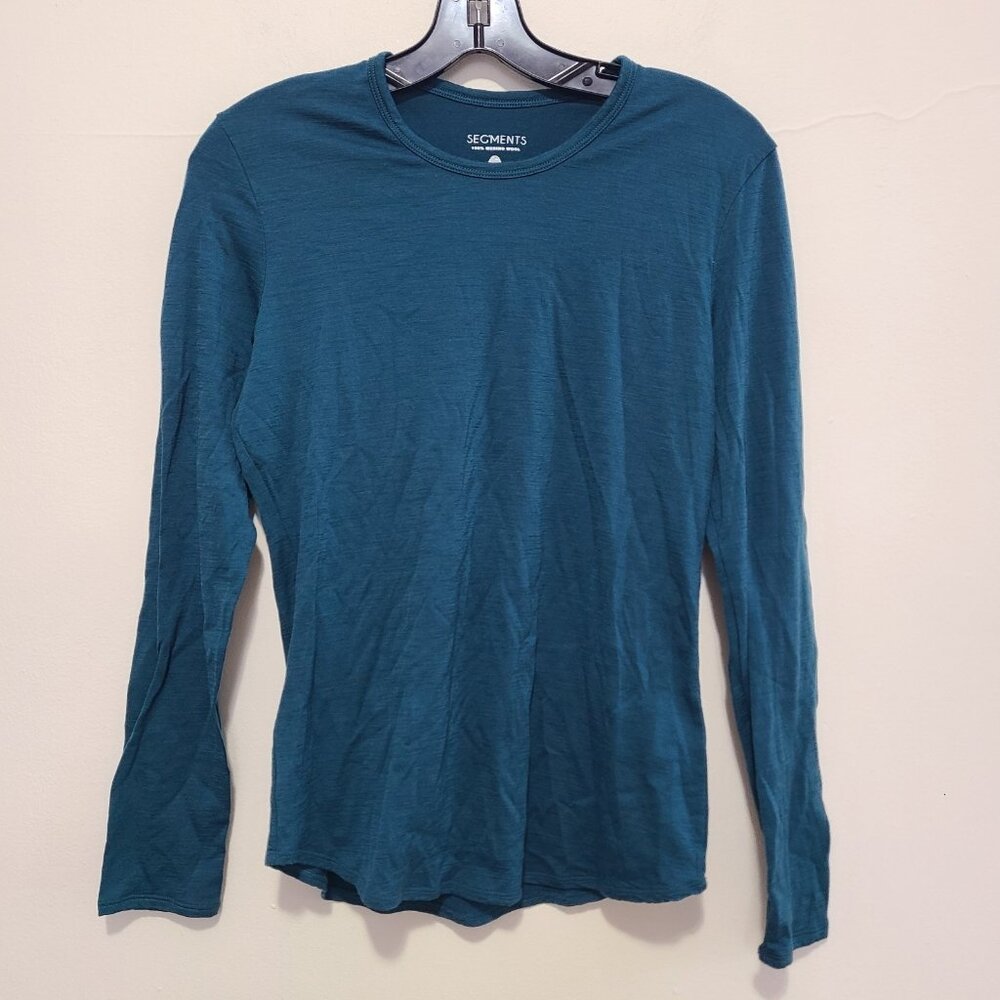 Segments Merino Wool Women’s size S Emerald Green Long Sleeve Crew Neck Shirt